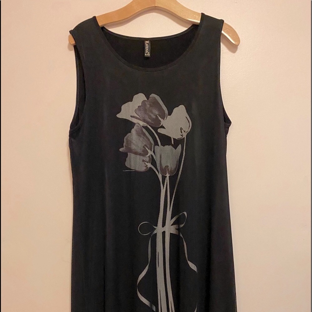 Lavena Black Chiffon Dress